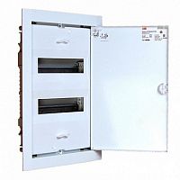 Распределительный шкаф UK500 24 мод., IP30, встраиваемый, термопласт, белая дверь |  код. UK524N3 |  ABB